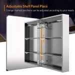 Quavikey® Wall-Mounted Bathroom Mirror Cabinet with Lights