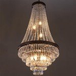 Rustic Crystal Chandelier for High Ceilings