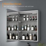 Quavikey® Wall-Mounted Bathroom Mirror Cabinet with Lights