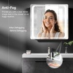Warmiehomy LED Bathroom Mirror Cabinet with Bluetooth