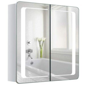 LED Bathroom Mirror Cabinet with Bluetooth Speaker