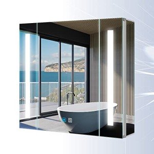 Tokvon® Alameda LED Illuminated Bathroom Mirror Cabinet