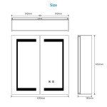 Tokvon® LED Bathroom Mirror Cabinet with Anti-Fog