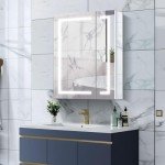LED Bathroom Mirror Cabinet with Lights, 24x28 Inch