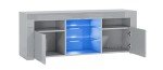 MilanoG LED TV Stand & Cabinets in Grey
