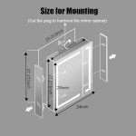 LED Bathroom Mirror Cabinet with Lights, 24x28 Inch
