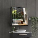 LED Bathroom Mirror Cabinet with Touch Dimmer 650x600 mm