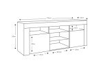 MilanoG LED TV Stand & Cabinets in Grey