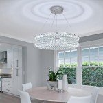 Modern Crystal Chandelier LED Pendant Light 60cm