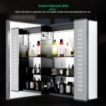 LED Bathroom Mirror Cabinet with Touch Dimmer 650x600 mm