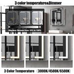 LED Bathroom Mirror Cabinet with Lights, 24x28 Inch