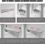 LED Bathroom Mirror Cabinet with Lights, 24x28 Inch