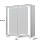 Illuminated Bathroom Mirror Cabinet with Bluetooth Speaker