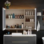 LED Bathroom Mirror Cabinet with Double Doors