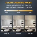 LED Illuminated Triple Door Bathroom Mirror Cabinet