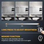LED Illuminated Triple Door Bathroom Mirror Cabinet