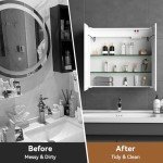 Illuminated Bathroom Mirror Cabinet with Bluetooth Speaker