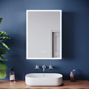 Sleek Bathroom Wall Cabinet with Bluetooth Speaker