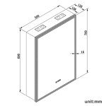 Sleek Bathroom Wall Cabinet with Bluetooth Speaker