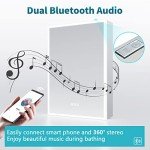 Sleek Bathroom Wall Cabinet with Bluetooth Speaker