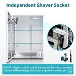 Sleek Bathroom Wall Cabinet with Bluetooth Speaker