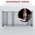 Illuminated Bathroom Wall Cabinet with Bluetooth Speaker