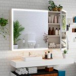 Large Wall-Mounted Bathroom Cabinet with LED Mirror