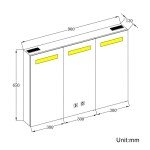 Elegant Wall-Mounted Illuminated Bathroom Mirror Cabinet