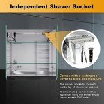 Elegant Illuminated Bathroom Mirror Cabinet with Bluetooth