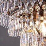 Rustic Crystal Chandelier for High Ceilings