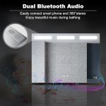 Elegant Wall-Mounted Illuminated Bathroom Mirror Cabinet