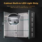 Elegant Illuminated Bathroom Mirror Cabinet with Bluetooth
