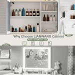 Large Wall-Mounted Bathroom Cabinet with LED Mirror