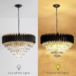Gold Crystal 5-Tier Modern Chandelier Light Fixture