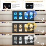 Modern Black Sideboard with Colorful LED Lights