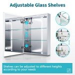 Sleek Bathroom Wall Cabinet with Bluetooth Speaker