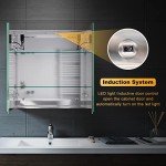 Elegant Illuminated Bathroom Mirror Cabinet with Bluetooth