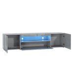Furneo 200cm TV Stand with Blue LED Lights