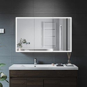 LED Bathroom Mirror Cabinet with Bluetooth Speaker