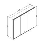 LED Bathroom Mirror Cabinet with Bluetooth Speaker