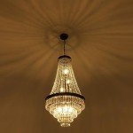 Rustic Crystal Chandelier for High Ceilings