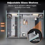 Elegant Wall-Mounted Illuminated Bathroom Mirror Cabinet