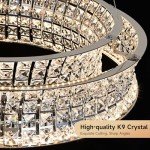 Modern Crystal Chandelier LED Pendant Light 60cm