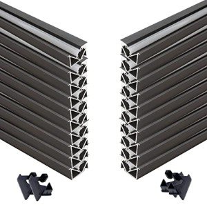 20 Pack Black LED Aluminum Channel System