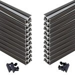 20 Pack Black LED Aluminum Channel System