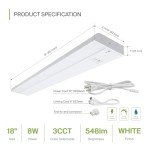 ASD 18-Inch Dimmable LED Under Cabinet Lights, 20 Pack