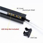 20 Pack Black LED Aluminum Channel System