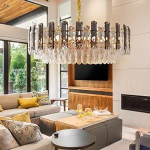 Luxury Round Crystal Chandelier - 60cm Pendant Light