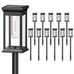 KOOPER 12-Pack Solar Pathway Lights - Bright Outdoor Illumination