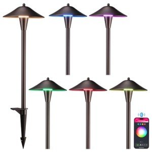 LEONLITE Smart LED Landscape Pathway Lights, 6 Pack